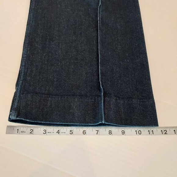 Zara Hi Waist Wide Leg Denim Pants Size 6 - Picture 5 of 12